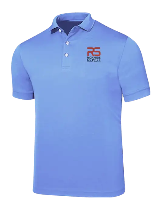 Callaway Ottoman Light Blue Polo w/Richards Supply Logo