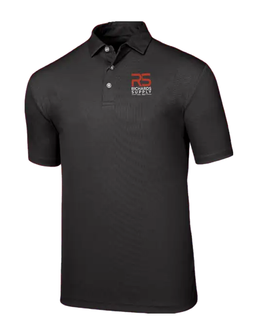 Callaway Birdseye Black Polo w/Richards Supply Logo