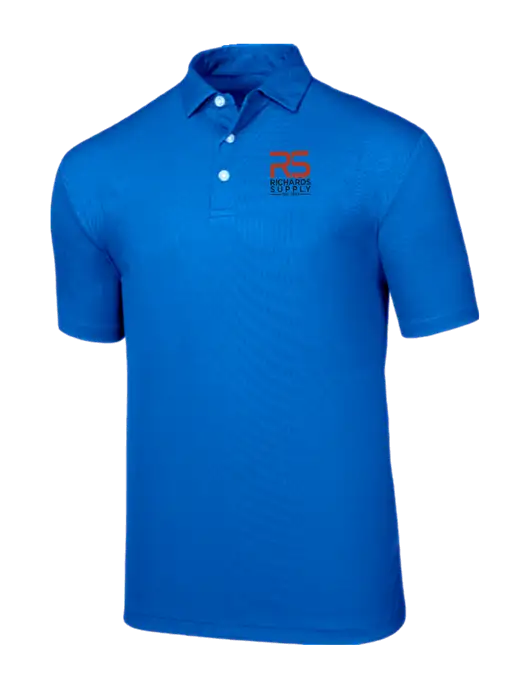 Callaway Birdseye Dark Carolina Blue Polo w/Richards Supply Logo