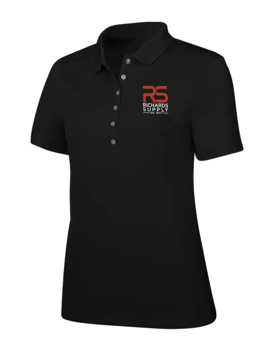 Callaway Womens Ottoman Black Polo w/Richards Supply Logo