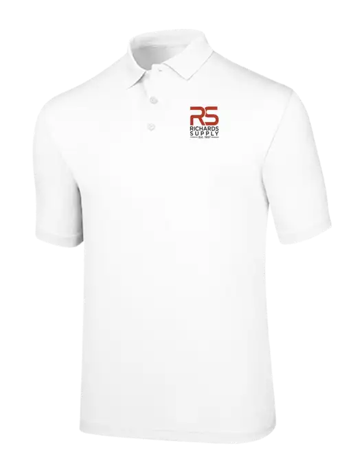 Callaway Opti-Dri White Chev Polo w/Richards Supply Logo