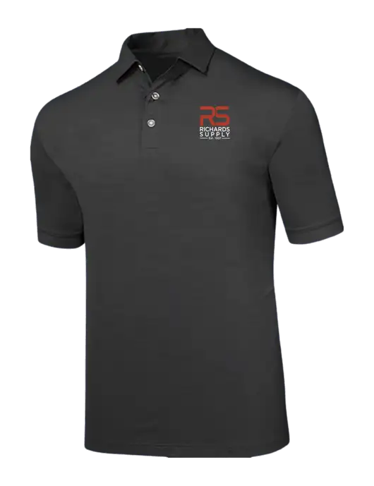 Callaway Black Fashion Tonal Polo w/Richards Supply Logo