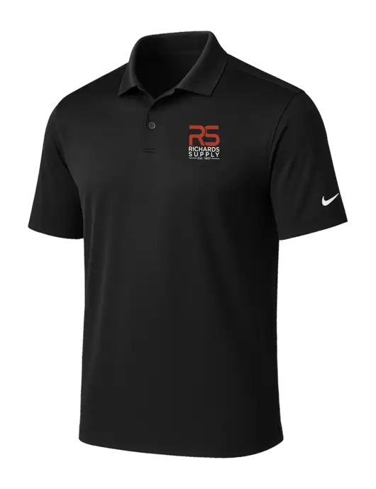 NIKE Black Victory Solid Polo w/Richards Supply Logo