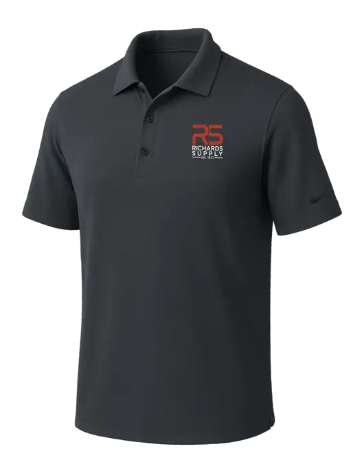 NIKE Dark Grey Dri-Fit Micro Pique Polo w/Richards Supply Logo
