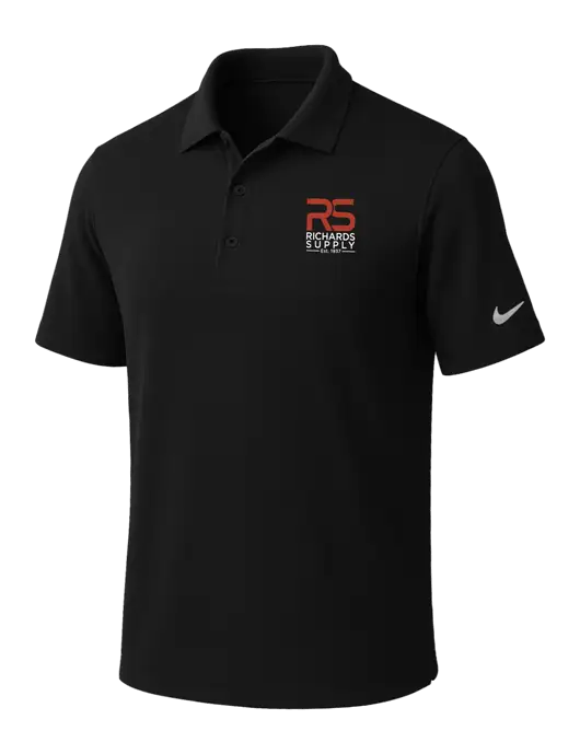 NIKE Black Dri-Fit Micro Pique Polo w/Richards Supply Logo