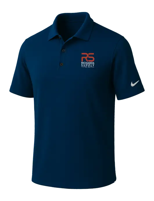 NIKE Navy Dri-Fit Micro Pique Polo w/Richards Supply Logo