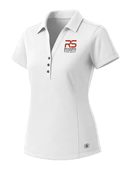 OGIO Womens White ONYX Polo w/Richards Supply Logo