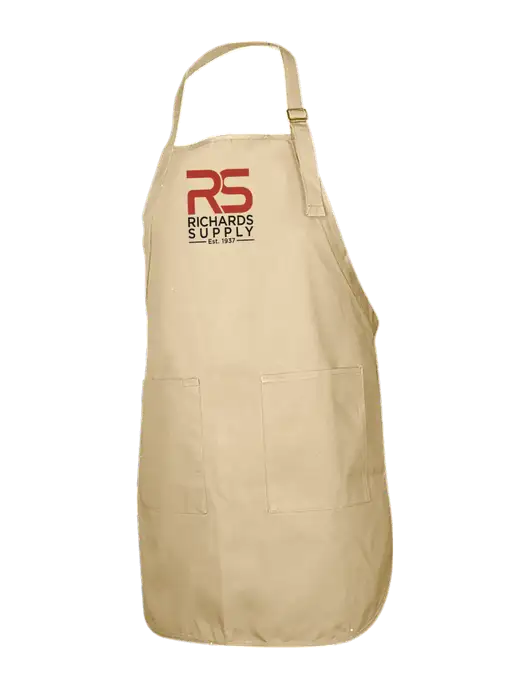 Full-Length Stone Apron With Pockets w/Richards Supply Logo