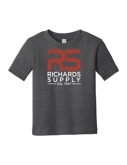 Rabbit Skins Vintage Smoke Toddler Fine Jersey Tee w/Richards Supply Logo