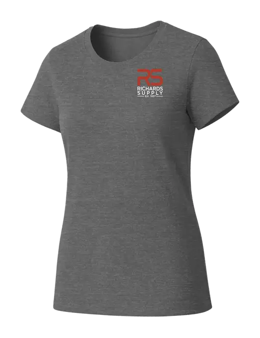 Womens Seriously Soft Grey Frost T-Shirt w/Richards Supply Logo