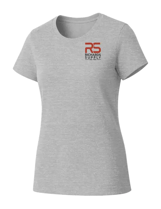 Womens Seriously Soft Light Heathered Grey T-Shirt w/Richards Supply Logo