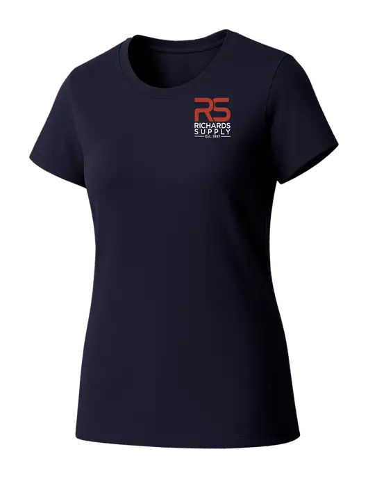 Womens Seriously Soft New Navy T-Shirt w/Richards Supply Logo