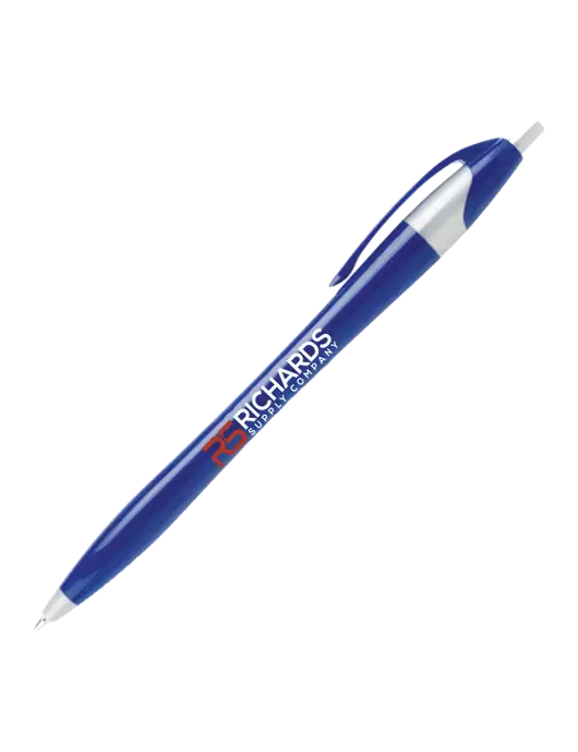 Novella Navy/Silver Corporate Pen- Blue Ink w/Richards Supply Logo