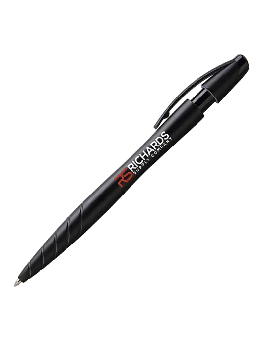 Awali Black Metallic Pen - Black Ink w/Richards Supply Logo
