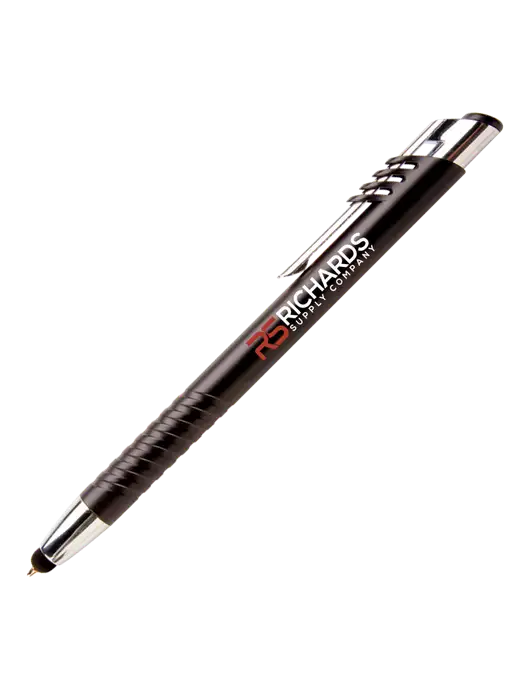 Schirhart Black Stylus Pen - Blue Ink w/Richards Supply Logo