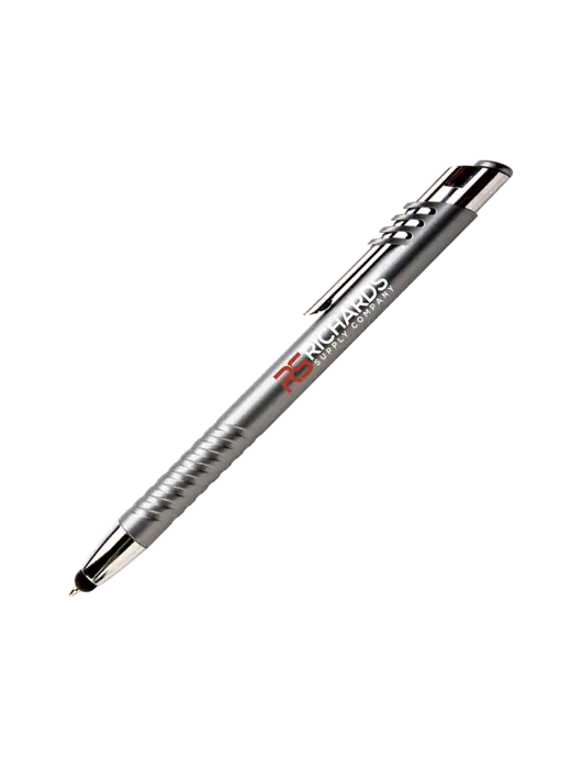 Schirhart Grey Stylus Pen - Blue Ink w/Richards Supply Logo