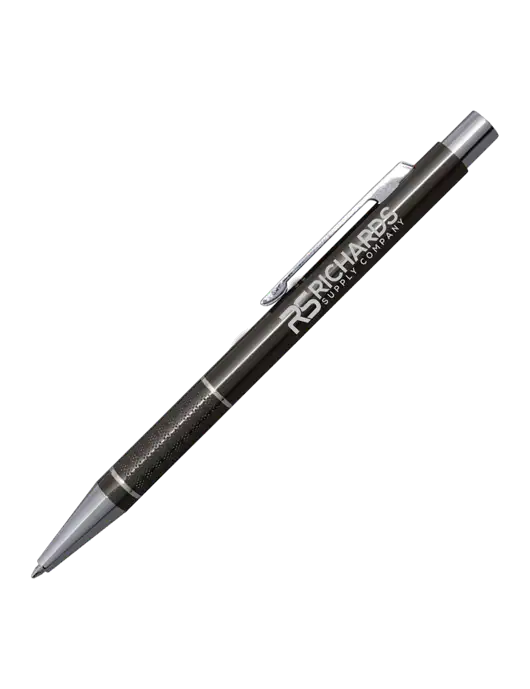St George Gunmetal Pen - Blue Ink w/Richards Supply Logo