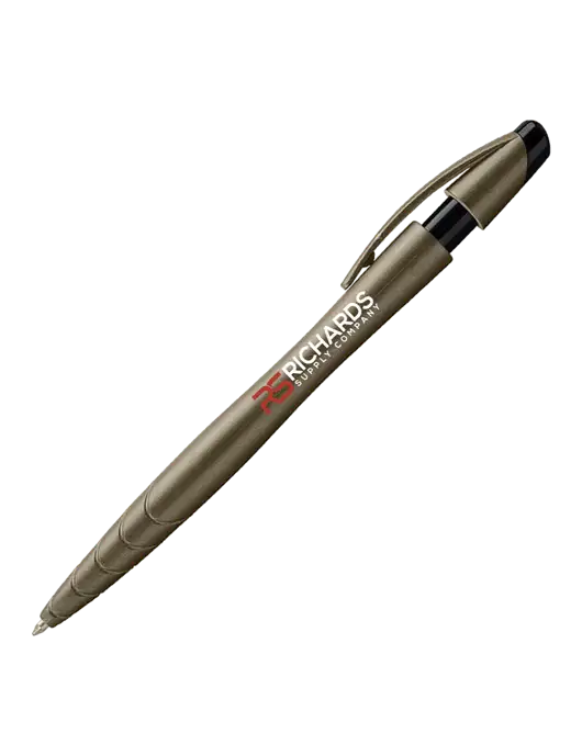 Awali Grey Metallic Pen - Black Ink w/Richards Supply Logo