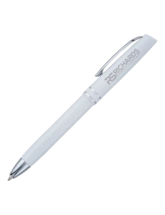 White Anguilla Black Ink Pen w/Richards Supply Logo