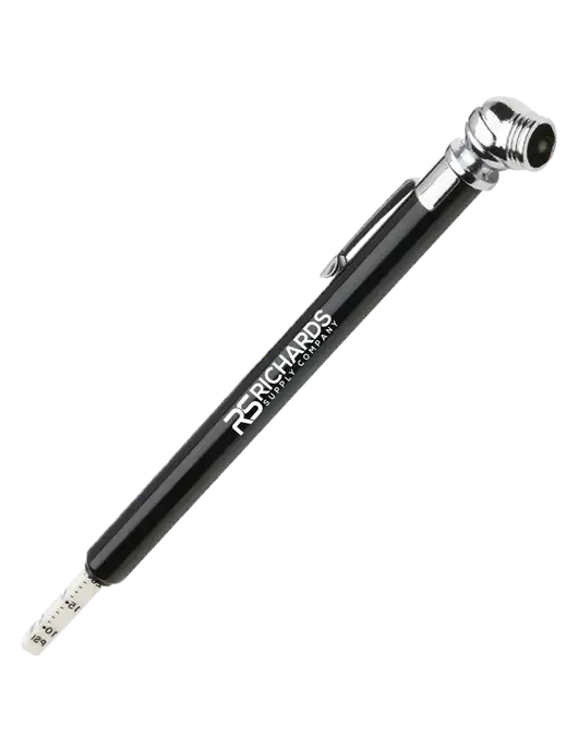 Quick View Black Tire Gauge w/Richards Supply Logo