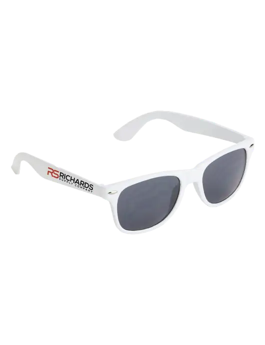 Daytona White Sunglasses w/Richards Supply Logo