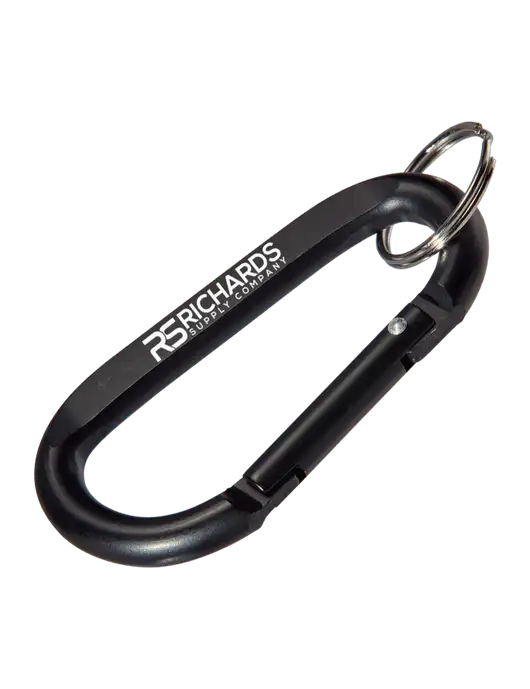 Black Carabiner & Key Ring w/Richards Supply Logo