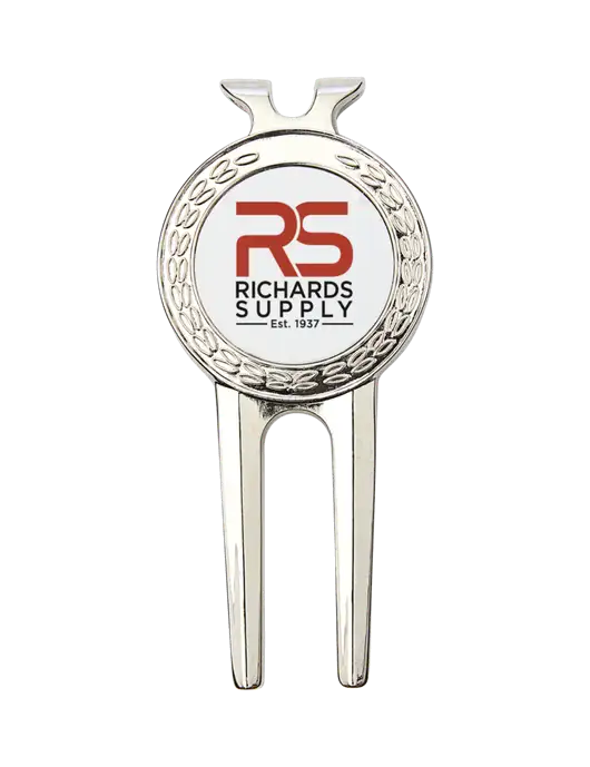 Silver Divot Tool, 1.5 x 3 w/Richards Supply Logo