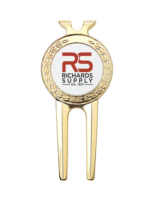 Gold Divot Tool, 1.5 x 3 w/Richards Supply Logo