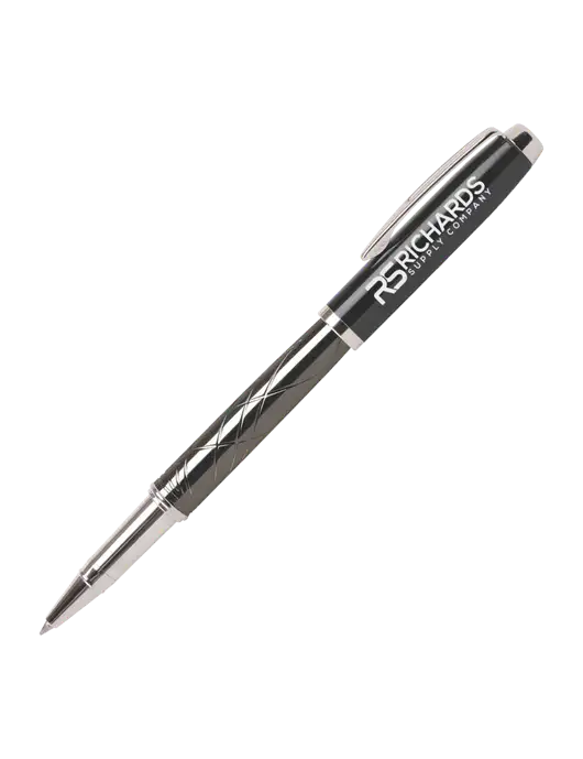 Modernist Black Rollerball Pen - Black Ink w/Richards Supply Logo