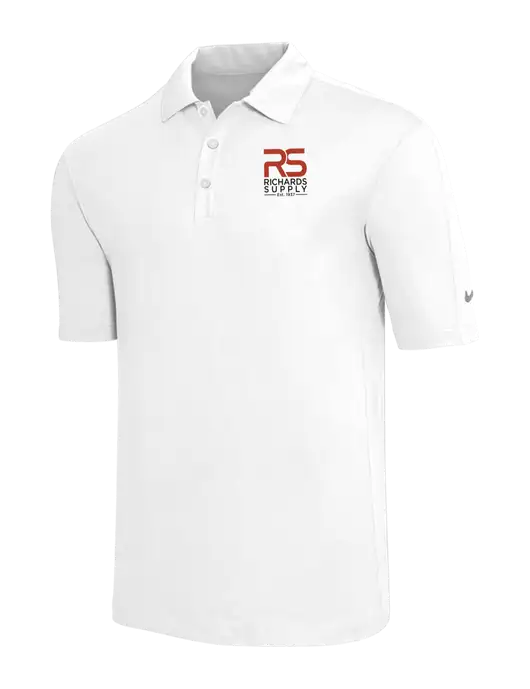 Nike White Tech Sport Dri-FIT Polo w/Richards Supply Logo