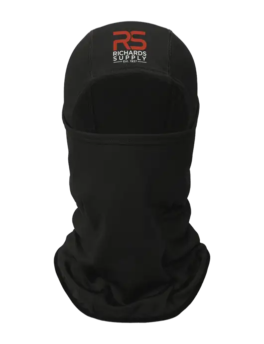Black CornerStone Smooth Fleece Face Mask w/Richards Supply Logo