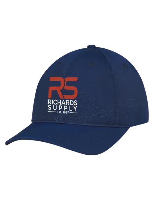 Navy Nylon Twill Performance Cap w/Richards Supply Logo