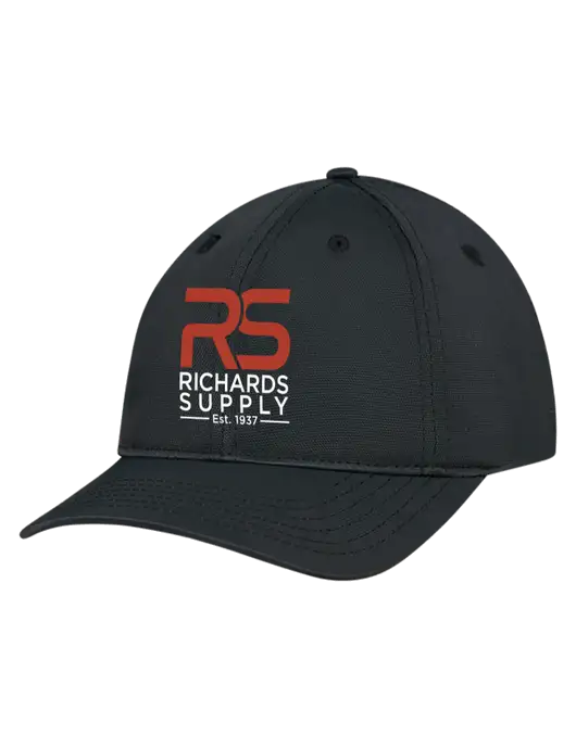 Black Nylon Twill Performance Cap w/Richards Supply Logo