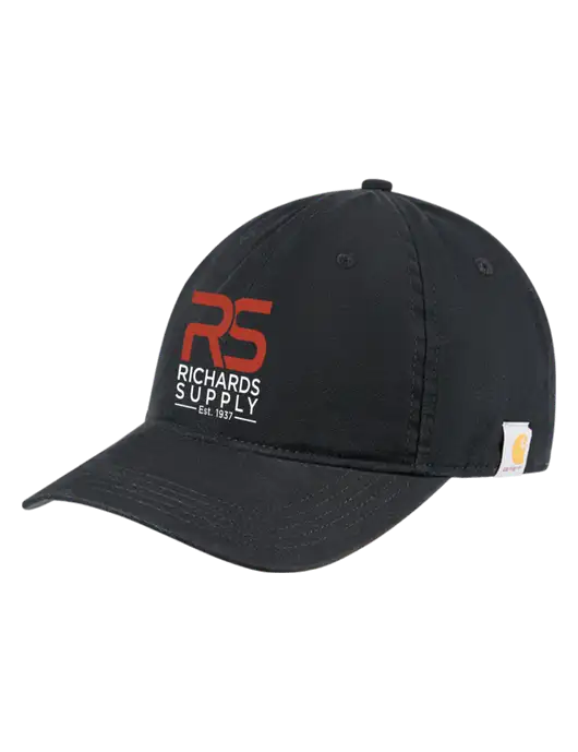 Carhartt Black Cotton Canvas Cap w/Richards Supply Logo