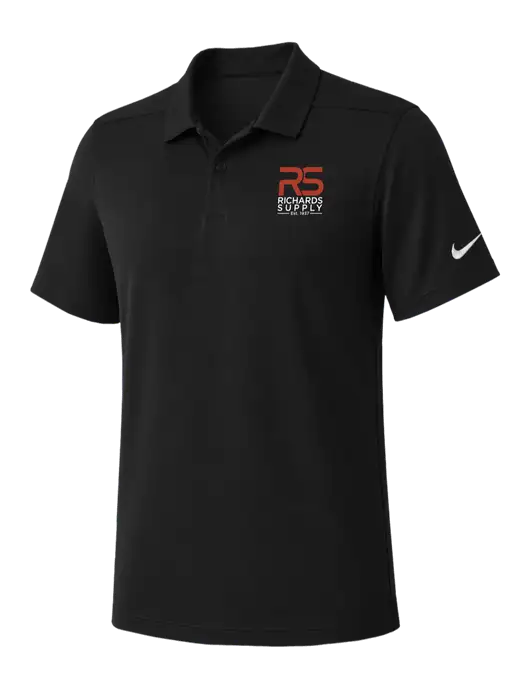 Nike Black Dry Essential Solid Polo w/Richards Supply Logo