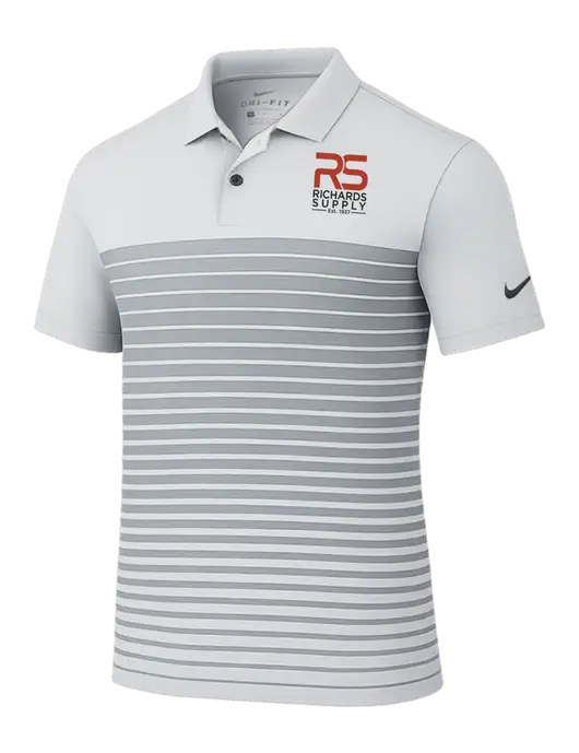 Nike Light Grey Dri-FIT Vapor Block Polo w/Richards Supply Logo
