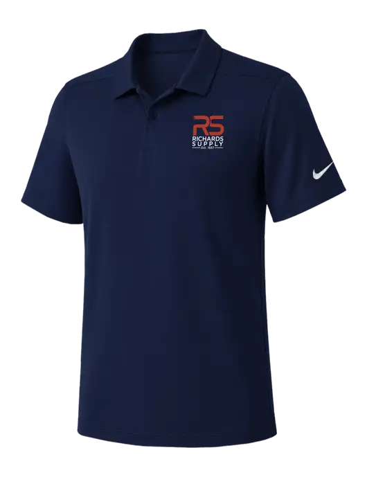 Nike Navy Dry Essential Solid Polo w/Richards Supply Logo