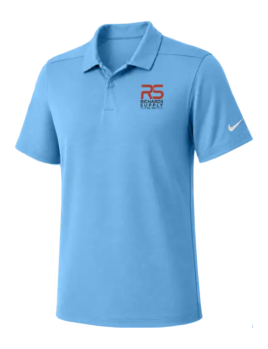 Nike Light Blue Dry Essential Solid Polo w/Richards Supply Logo