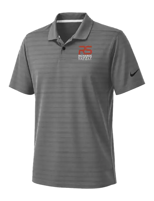 Nike Dark Medium Grey Dri-FIT Vapor Jacquard Polo w/Richards Supply Logo