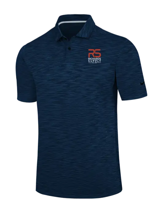 Nike Navy Dri-FIT Vapor Space Dyed Polo w/Richards Supply Logo