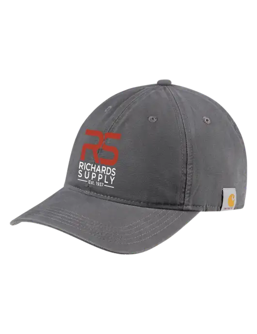 Carhartt Dark Grey Cotton Canvas Cap w/Richards Supply Logo