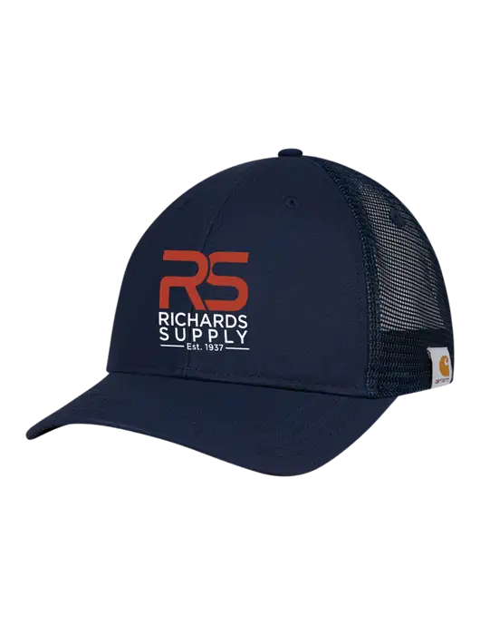 Carhartt Navy Trucker Rugged Pro Series Cap w/Richards Supply Logo