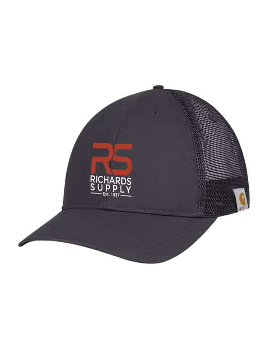 Carhartt Dark Grey Canvas Trucker Cap w/Richards Supply Logo