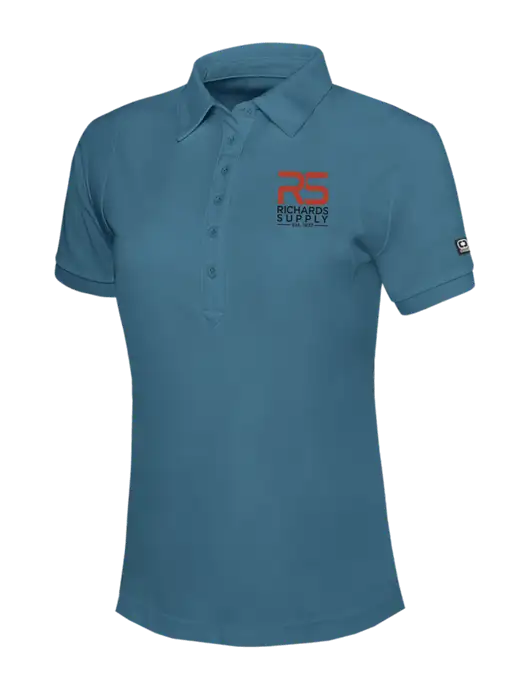 OGIO Womens Light Slate Blue Jewel Polo w/Richards Supply Logo