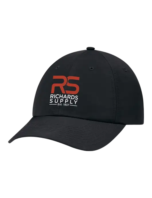 Richardson Relaxed Performance Lite Black Cap w/Richards Supply Logo