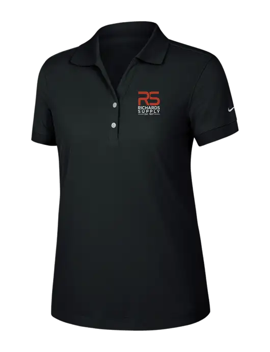 Nike Womens Dri-FIT Classic Black Polo w/Richards Supply Logo