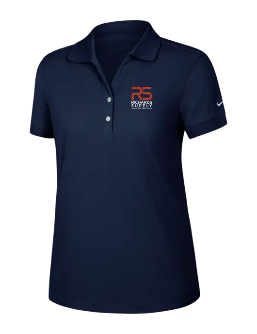 Nike Womens Dri-FIT Classic Dark Navy Polo w/Richards Supply Logo