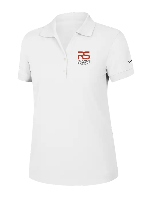 Nike Womens Dri-FIT Classic White Polo w/Richards Supply Logo