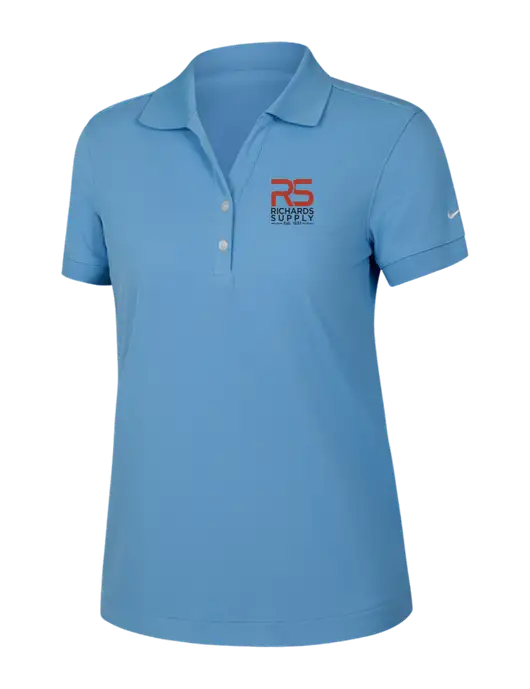 Nike Womens Dri-FIT Classic Light Blue Polo w/Richards Supply Logo