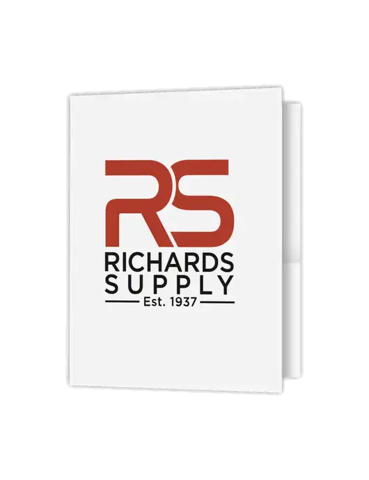 White Presentation Folder with Dual Pockets w/Richards Supply Logo